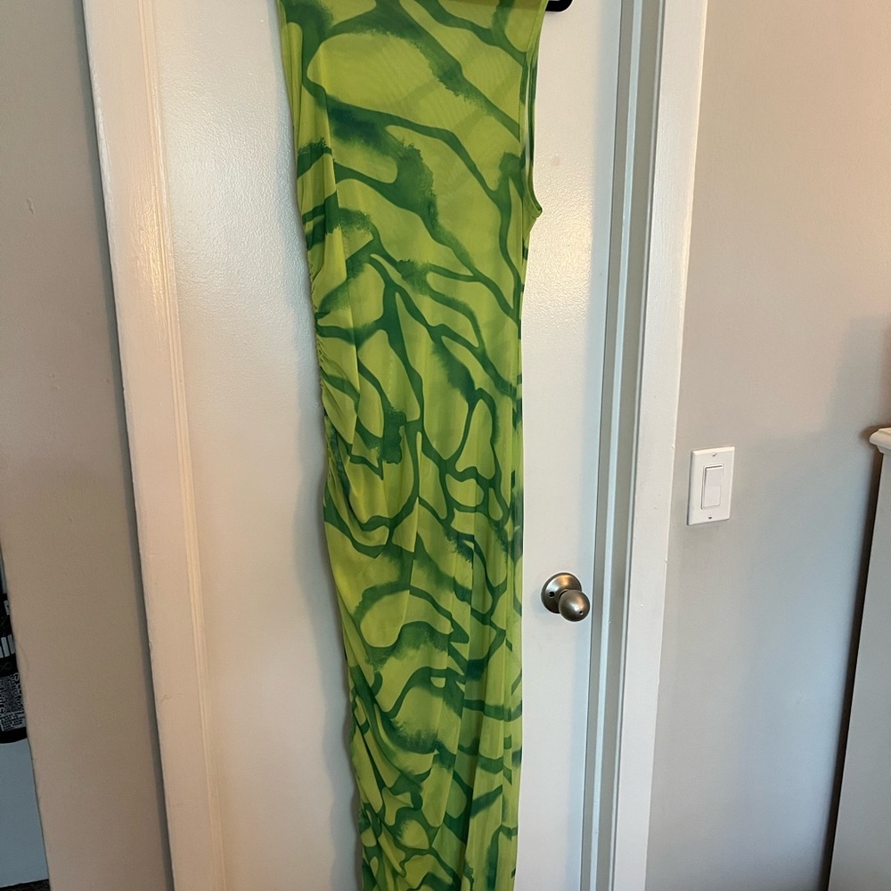 Fashion Nova Green Mesh Dress